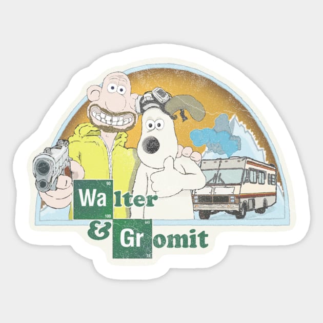 Don't Forget the Methylamine, Gromit! Sticker by toruandmidori